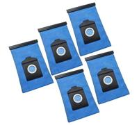 vhbw 5x Sacs compatible avec Siemens big bag 3 l VS01E1550, big bag 3 l VS01E2100 aspirateur - polyestere, 25,3cm x 17,4cm, bleu