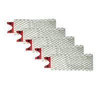vhbw 5x Serpillères compatible avec Vileda 1-2 Spray balai nettoyant - Tête de rechange, microfibre, gris/blanc
