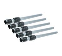vhbw 5x Tube compatible avec Bosch Alpha 211, BBS2101 FF, BBS413602, BBS413603 aspirateur - raccord 35 mm, 61-99cm, noir/argenté