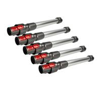 vhbw 5x Tube compatible avec Dyson V8 Motorhead, Animal Plus, Fluffy Plus, Absolute Plus Black Edition aspirateur - 44,5 - 66,5cm, argenté