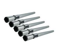 vhbw 5x Tube compatible avec Miele S312 I-2, S312 I, S314-1 I, S314 I-2, S314I aspirateur - raccord 35 mm, 60-100cm, noir/argenté