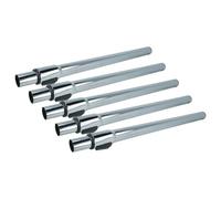 vhbw 5x Tube compatible avec Rowenta Silence Force Cyclonic, Silence Force Compact Upgrade aspirateur - raccord 32mm, 58 - 96cm, chromé