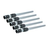vhbw 5x Tube compatible avec Siemens VS43A00/04, VS42B44/04, VS42B44/01, VS42B44/08 aspirateur - raccord 35 mm, 61 - 99cm, noir / argenté
