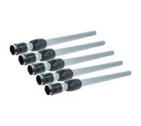 vhbw 5x Tube compatible avec Siemens VSZ612 M1, VSZ612 JUB, VSZ612 M1/01 aspirateur - raccord 35 mm, 61 - 99cm, noir / argenté