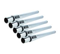 vhbw 5x Tube d'aspirateur compatible avec Lidl Parkside aspirateur - raccord 35 mm, 60 - 97cm, noir / argenté