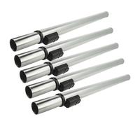 vhbw 5x Tube d'aspirateur compatible avec Lux D 711, D 720, D 715, D 710 aspirateur - raccord 32 mm, 60 - 94 cm, noir / argenté, aluminium / plastique
