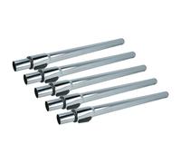 vhbw 5x Tube d'aspirateur compatible avec Rowenta RO 12214 A900, RO 1221 R1900, RO 1221 R2900 aspirateur - raccord 32 mm, 58 - 96cm, chromé