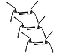 vhbw 6x Brosse latérale compatible avec Yujin YCR-M05-10, -20, -30, -50 robot aspirateur - Lot de brosses, gauche/droite, noir