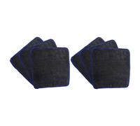 Vhbw 6x Chiffons D'entretien Pour Voiture, Motocycle - Chiffons En Microfibre 40 X 40 Cm, Lavables, Réutilisables Noir / Bleu