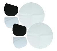 vhbw 6x filtre à charbon actif, 6x filtre à graisses, 12x filtre papier compatible avec DeLonghi F17301, F17233 friteuse - 24 filtres