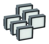 vhbw 6x filtre compatible avec iRobot Roomba i7 Plus, i7, i7+, E6, E5, E7 aspirateur - filtre HEPA blanc / gris