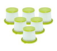 vhbw 6x filtre compatible avec Ryobi PCL704B, PCL700K, PCL700B, PCL705K, PCL705B, PCL704K aspirateur - filtre HEPA blanc / vert