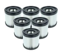 vhbw 6x filtre plissé remplacement pour Hart HAVF01 pour aspirateur - noir / blanc