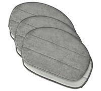 vhbw 6x Housses de rechange remplacement pour Leifheit 11911 pour nettoyeur à vapeur, balai vapeur - microfibre, gris