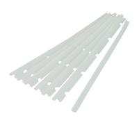 vhbw 6x Languettes en caoutchouc compatible avec Neato All Floor, BotVac 65 aspirateur-robot - Lot de lamelles de rechange incl. racleur, blanc