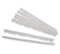 vhbw 6x Languettes en caoutchouc compatible avec Neato BotVac 75 aspirateur-robot - Lot de lamelles de rechange incl. racleur, blanc