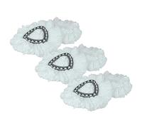 vhbw 6x Serpillères compatible avec Vileda Easy Wring & Clean, Turbo Easy Wring balai nettoyant - Tête de rechange, microfibre, noir/blanc