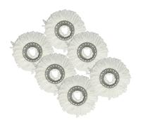 vhbw 6x Serpillères remplacement pour Leifheit 52094 pour balai nettoyant - Tête de rechange, microfibre, blanc
