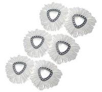 vhbw 6x Serpillères remplacement pour Vileda 152623 pour balai nettoyant - Tête de rechange, microfibre, noir / blanc Blanc G