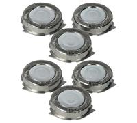 vhbw 6x Têtes de rasoir de remplacement compatible avec Philips HQ7360, HQ7390, HQ7742, HQ7350, HQ7740, HQ7363, HQ7380 rasoir électrique, argenté