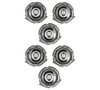 vhbw 6x Têtes de rasoir de remplacement compatible avec Philips S1560, S3110/08, S3110/06, S1570, S3110, S1520 rasoir électrique, noir / argenté