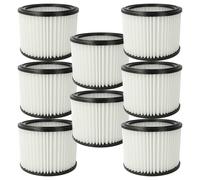 vhbw 8x Cartouche filtrante compatible avec Hitachi / Hikoki RP300YDL, RP300YDLWA, RP300YDLWAZ aspirateur - Filtre pour particules fines, plastique