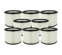 vhbw 8x Cartouche filtrante compatible avec Nilfisk Aero 21-01 PC, 21-01 PC INOX, 21-21 PC, 20 aspirateur - Filtre pour particules fines, papier