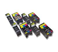 Lot 8 cartouches d'encre vhbw pour Dell V313, V313W, V515, V515W, V715, V715W, P513, P513W, P713, P713W comme Dell 21, 22, 23, 24.