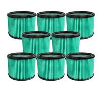 vhbw 8x filtre compatible avec Bosch GAS 12-25 PL, 15 PS aspirateur - filtre HEPA noir / bleu clair