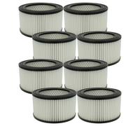 vhbw 8x filtre compatible avec Camry 7030 aspirateur de cendres - filtre HEPA noir / blanc