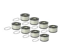 vhbw 8x filtre compatible avec Nilfisk VHS 40 L40 LC FM IC, 40 L30 PC, 42 L30 MC PC, 42 L30 HC PC aspirateur - filtre HEPA noir / blanc