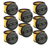 vhbw 8x filtre plissé compatible avec Einhell BT-VC 1115, BT-VC 1215 S, BT-VC 1250, BT-VC 1250 S aspirateur - jaune / noir