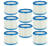 vhbw 8x filtre plissé compatible avec Festo Festotool SR201 E, SR201, SR204 E-AS, SR201 LE, AB-FI/U, SR200 E, SR200, SR5 aspirateur - blanc / bleu