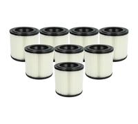 vhbw 8x filtre plissé compatible avec Kärcher WD 3, 2, 1 aspirateur - noir / blanc, nettoyable