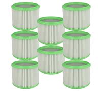 vhbw 8x filtre plissé compatible avec Makita 446, 440 83133B8K, 441, 448, 446LX, 442, 443, 446L, 440, 444, 445 aspirateur - vert / blanc