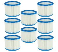 vhbw 8x filtre plissé compatible avec Renfert Vortex Compact 3 L, 29 652 aspirateur - blanc/bleu