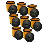 vhbw 8x filtre plissé compatible avec Vacmaster VQ1530SFDC-03, VQ1220SC, VQ1220PFC-03, VQ1220PFC, VWM1218R aspirateur - noir/jaune