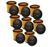 vhbw 8x filtre plissé compatible avec Vacmaster VQ1530SFDC-03, VQ1220SC, VQ1220PFC-03, VQ1220PFC, VWM1218R aspirateur - noir / jaune