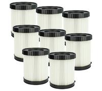 vhbw 8x filtre plissé remplacement pour Bosch 1 600 A01 1RT, 2 608 000 663, 3165140917940 pour aspirateur - blanc