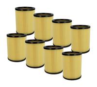 vhbw 8x filtre plissé remplacement pour Hikoki/Hitachi 750435, 710060 pour aspirateur - noir/jaune