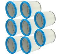 vhbw 8x filtre plissé remplacement pour Hilti 05-0006-08 pour aspirateur - bleu / argenté / blanc