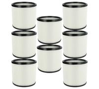 vhbw 8x filtre plissé remplacement pour Starmix FPP 3200, 413525, 4011240413525 pour aspirateur - noir / blanc 3200 cm²