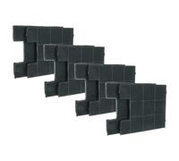 vhbw 8x Filtres à charbon actif compatible avec Baumann FWK 225 2, FWK 225 1 hotte aspirante