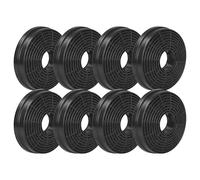 vhbw 8x Filtres à charbon actif compatible avec Bomann DU 652 IX, DU 650 G, CCE 19/2X, DU 773 IX, DU 7608, DU 652.1 IX hotte aspirante - 10,5 cm