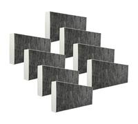vhbw 8x Filtres à charbon actif compatible avec Bosch DFR097T50, DFS067E50, DFR097E50, DFR097A52, DFS067K51 hotte aspirante - 46 x 19,1 x 5 cm
