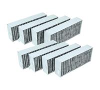 vhbw 8x Filtres à charbon actif compatible avec Siemens ED711FQ15E, ED711FU60, ED731FQ15E, ED777FQ25E, ED807FQ25E, ED811FA70 hotte aspirante