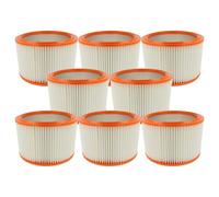 vhbw 8x Filtres à lamelles compatible avec Nilfisk-Alto Attix 965, 963-21 ED XC, 965-0H/M SD XC, 965-21 SD SC, 763-2M ED, 961-01 aspirateur à main