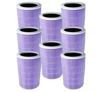 vhbw 8x Filtres HEPA remplacement pour Xiaomi SCG4011TW pour purificateur d'air - Filtre avec charbon actif intégré, antibactérien