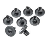 vhbw 8x Roulette pour panier inférieur compatible avec Zanussi ZDS231, ZDS205, ZDS200, ZDS204, ZDS2010 lave-vaisselle - Diamètre 40 mm