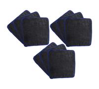 Vhbw 9x Chiffons D'entretien Pour Voiture, Motocycle - Chiffons En Microfibre 40 X 40 Cm, Lavables, Réutilisables Noir / Bleu